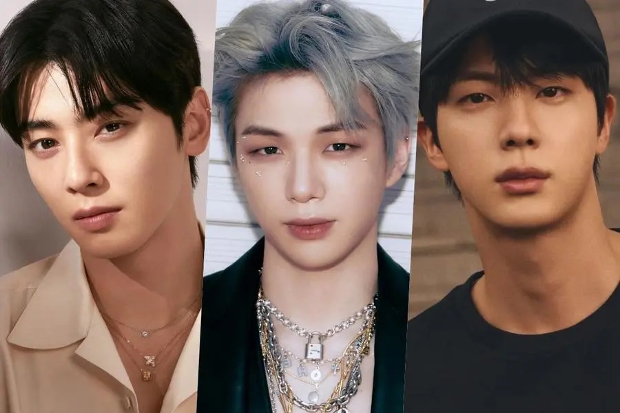 Cha Eun Woo, Kang Daniel, Jin lead the hottest male idol chart. Photo: Soompi