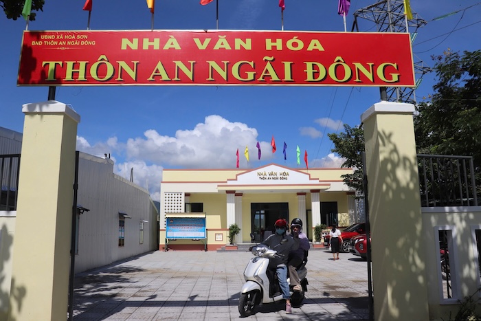 Cong trinh Nha Van hoa thon An Ngai Dong, xa Hoa Son, huyen Hoa Vang do Lien doan Lao dong thanh pho Da Nang dau tu. Anh: Nguyen Linh