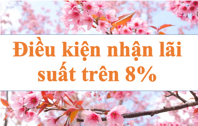 What are the conditions to receive a special interest rate of over 8%. Illustration: Ha Vy