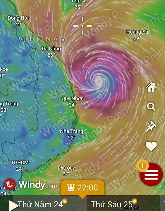 Du bao ap thap gan Philippines tuan tu 18-24.10.2024. Anh: Windy.com