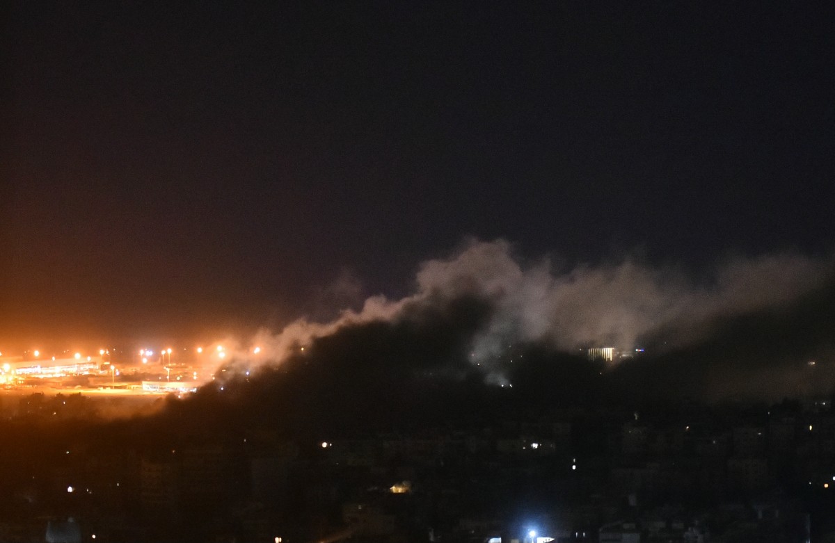 Hiện trường cuộc không kích của Israel vào phía nam Beirut, Lebanon ngày 1.10.2024. Ảnh: AFP