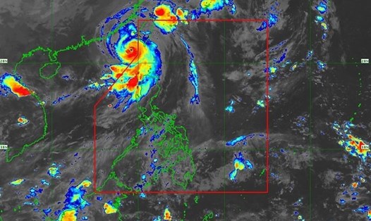 Ảnh vệ tinh chụp vị trí bão Krathon vào lúc sáng sớm ngày 2.10. Ảnh: PAGASA