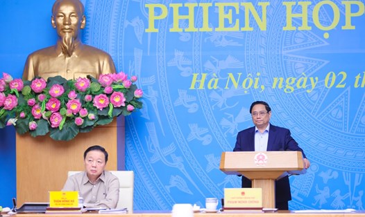 Phiên họp lần thứ 5 của Ban Chỉ đạo quốc gia triển khai thực hiện cam kết của Việt Nam tại COP26. Ảnh: VGP