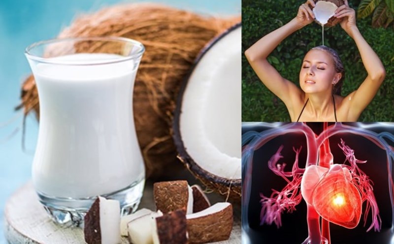 Coconut milk is packed with nutrients that are good for your health and heart. Graphics: Anh Nhien.