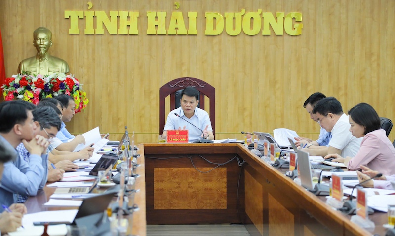 Ông Lê Ngọc Châu - Chủ tịch UBND tỉnh Hải Dương giao Sở NN&PTNT chủ trì phối hợp với các sở, ngành, địa phương phân loại các công trình thực sự cấp bách để đề xuất triển khai cải tạo. Ảnh: Cổng TTĐT Hải Dương