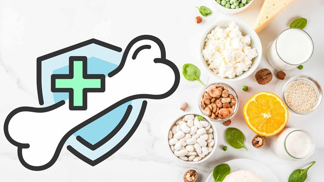 Canxi đóng vai trò quan trọng trong việc duy trì xương và răng chắc khỏe. Đồ họa: Đinh Đinh