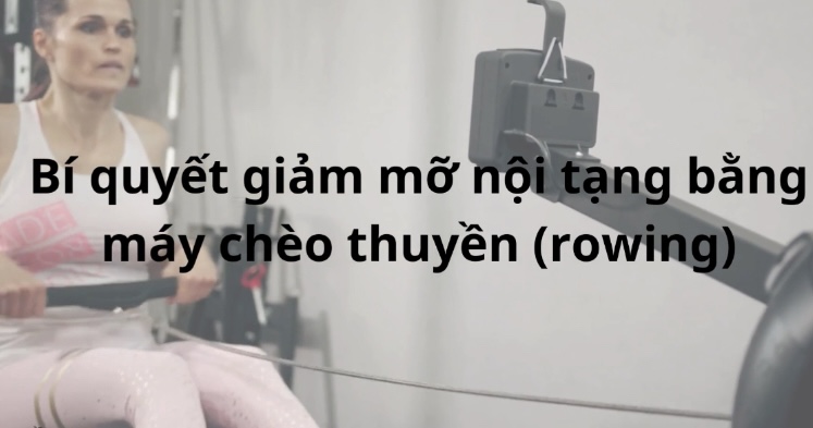Bí quyết giảm mỡ nội tạng siêu hiệu quả cùng máy chèo thuyền. Đồ hoạ: Hương Giang 