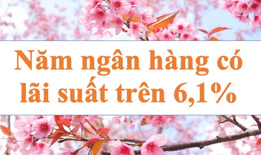 Năm ngân hàng có lãi suất trên 6,1%. Ảnh minh họa: Hà Vy