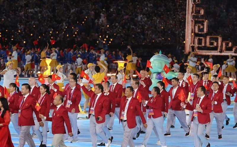 Vietnam sports delegation at ASIAD 19. Photo: Bui Luong