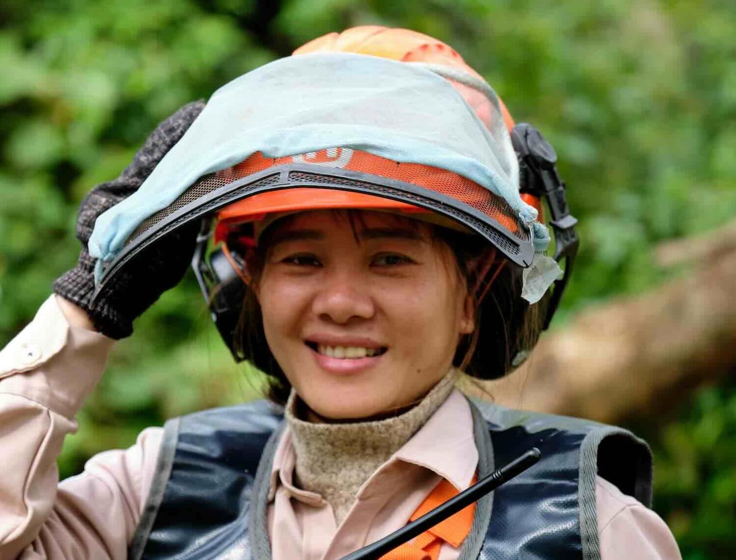 After about 2 years working for MAG, Ms. Giang has now become a bomb disposal officer. Photo: MAG/Bart Verweij