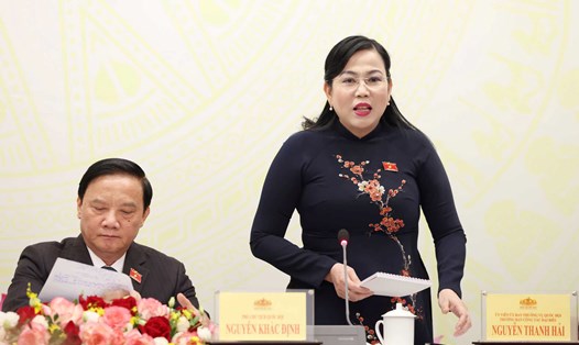 Trưởng Ban Công tác đại biểu thuộc Ủy ban Thường vụ Quốc hội Nguyễn Thanh Hải nói về việc tiến hành quy trình nhân sự đối với chức danh Chủ tịch nước. Ảnh: Cao Nguyên.