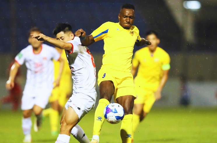 Hai Phong Club won 4-2 against Quang Nam in the 2024-2025 National Cup qualifying round. Photo: Quang Nam FC