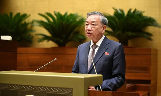 Tổng Bí thư, Chủ tịch nước Tô Lâm phát biểu tại phiên khai mạc Kỳ họp thứ 8, Quốc hội khóa XV. Ảnh: Phạm Thắng