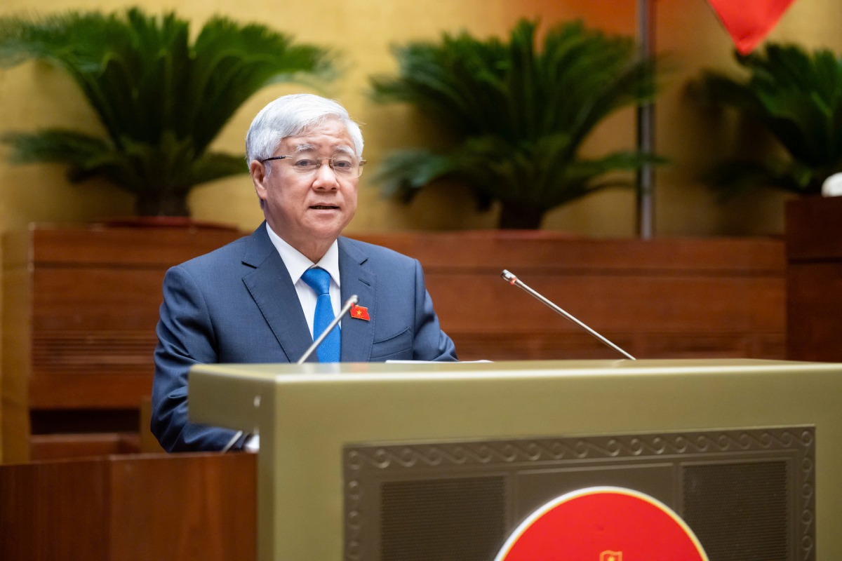 Chairman of the Central Committee of the Vietnam Fatherland Front Do Van Chien said that voters proposed to increase pensions accordingly. Photo: Pham Thang