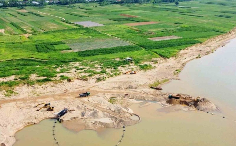 Quang Nam is currently facing a shortage of sand and soil supply... while auctions are still inadequate. Photo: Thanh Hai
