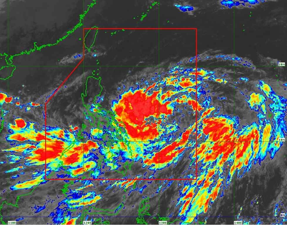 Vung anh huong cua Kristine hoi 11h ngay 21.10.2024. Anh: PAGASA