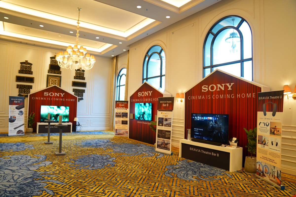 Sony is pushing to innovate its Bravia brand - a unique cinema complex including Bravia TVs and Bravia Theatre entertainment soundbars. Photo: Thuy Kieu