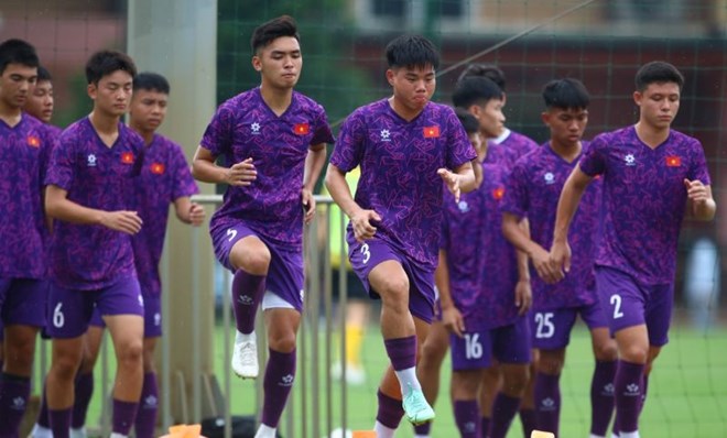Vietnam U17 will compete in the 2025 AFC U17 qualifiers from October 23 to October 27. Photo: VFF