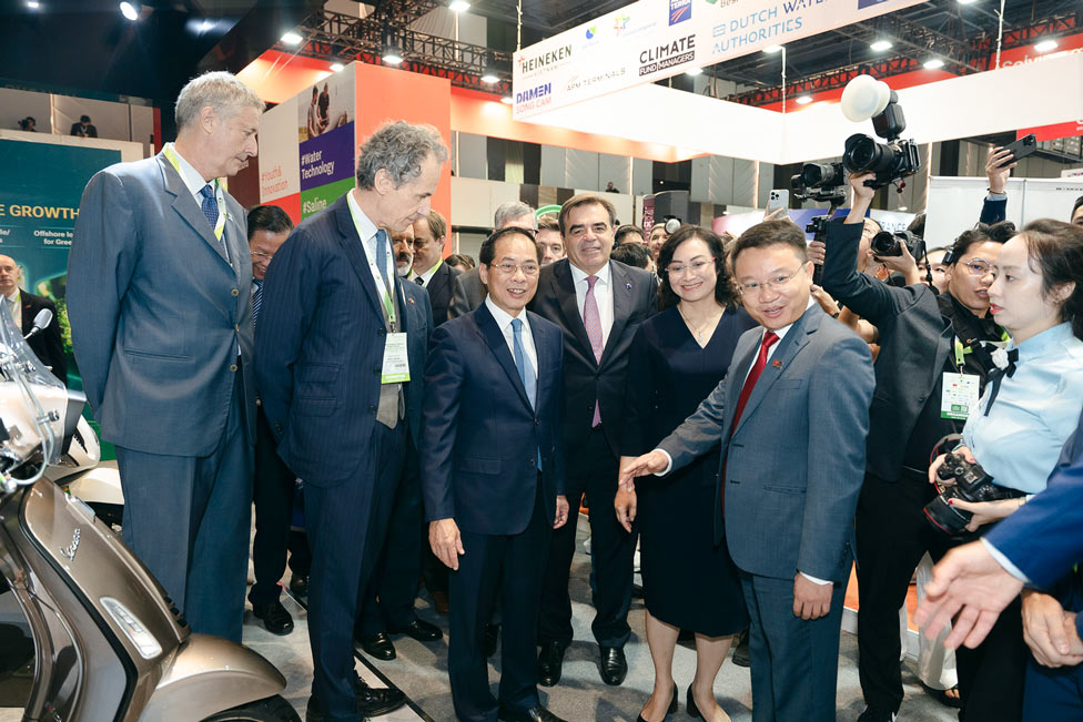 PIAGGIO Vietnam Co., Ltd. participates in the “Green Economy Exhibition & Forum (GEFE) 2024”. Photo: Provided by the company