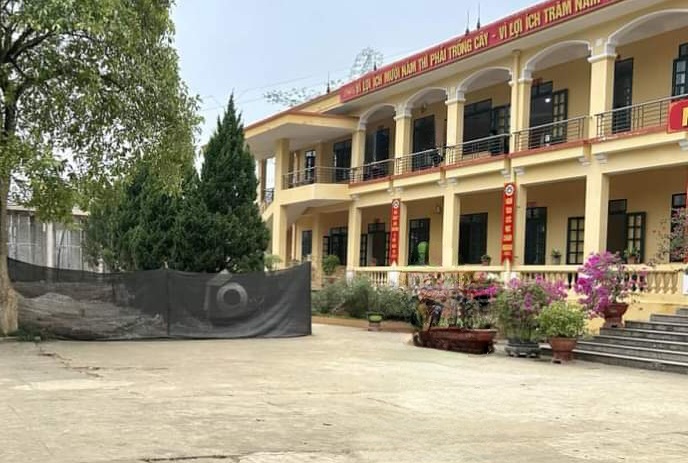 The school where a student died due to a conflict. Photo: Minh Khuong Secondary School