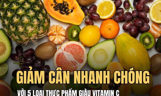 Giảm cân nhanh chóng với 5 loại thực phẩm quen thuộc giàu vitamin C. Đồ hoạ: Hải Ly