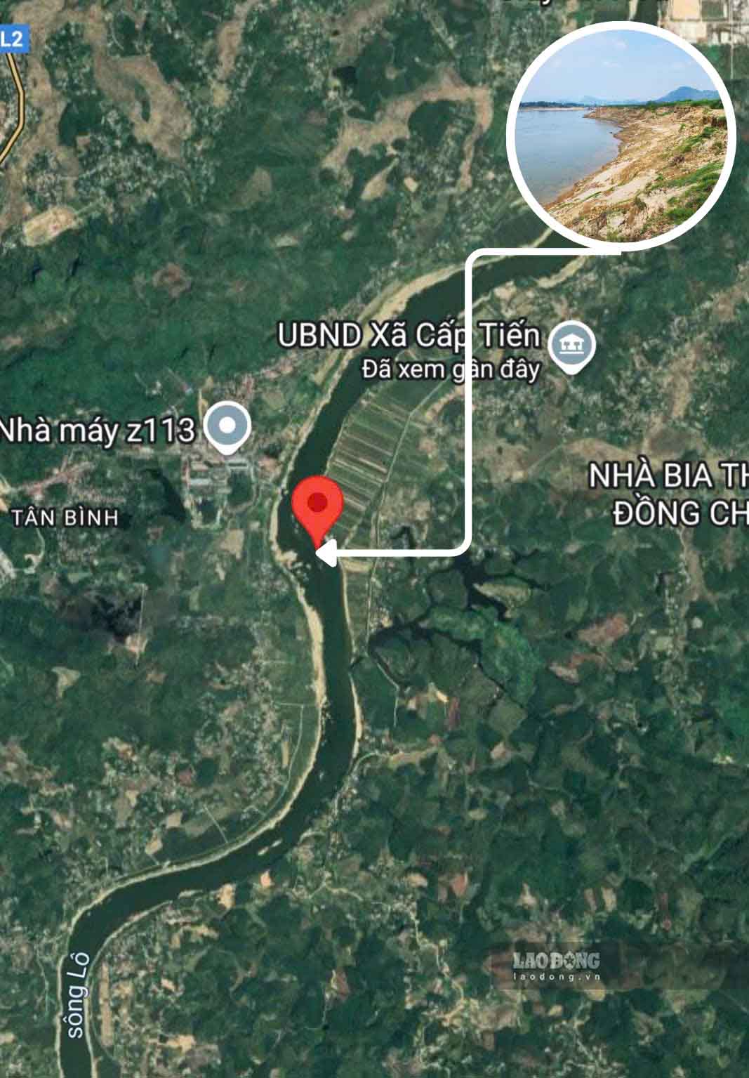 Theo nguoi dan xa Cap Tien, tinh trang sat lo tren doan song nay da dien ra nhieu nam nhung phuc tap hon ke tu khi hoat dong khai thac cat soi duoc trien khai tro lai vao dau nam 2024. Anh: Viet Bac.