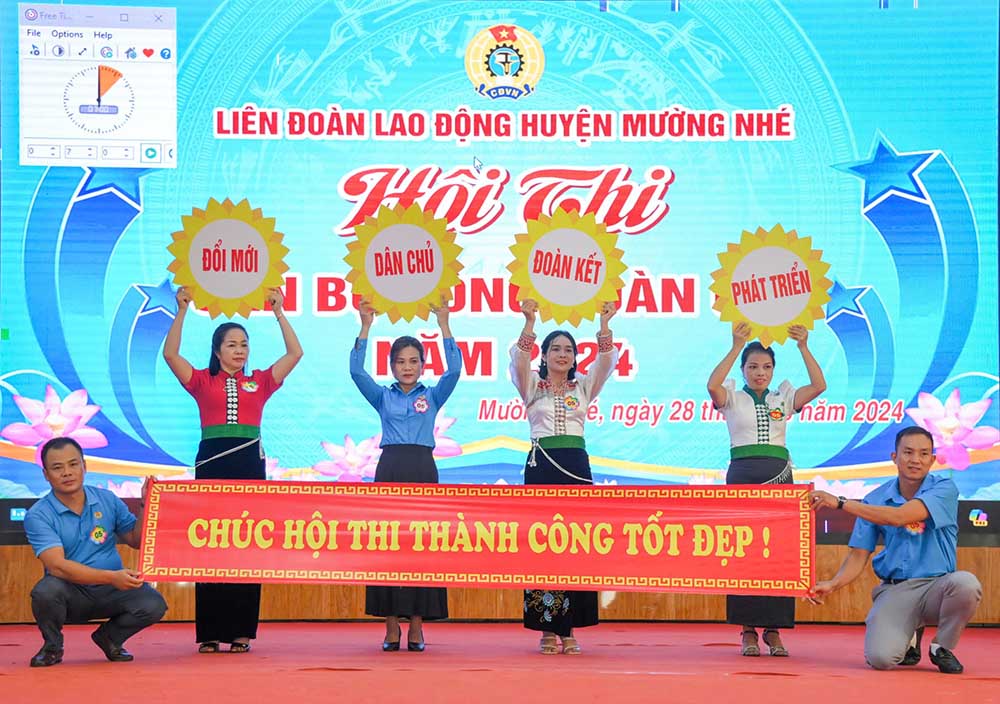 Hoi thi “Can bo Cong doan gioi” cac cap tai tinh Dien Bien dien ra soi noi trong gan 1 thang qua. Anh: Tran Nga