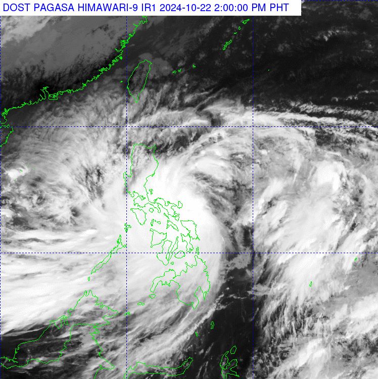 Hinh anh ve tinh cua con bao Trami. Anh: PAGASA