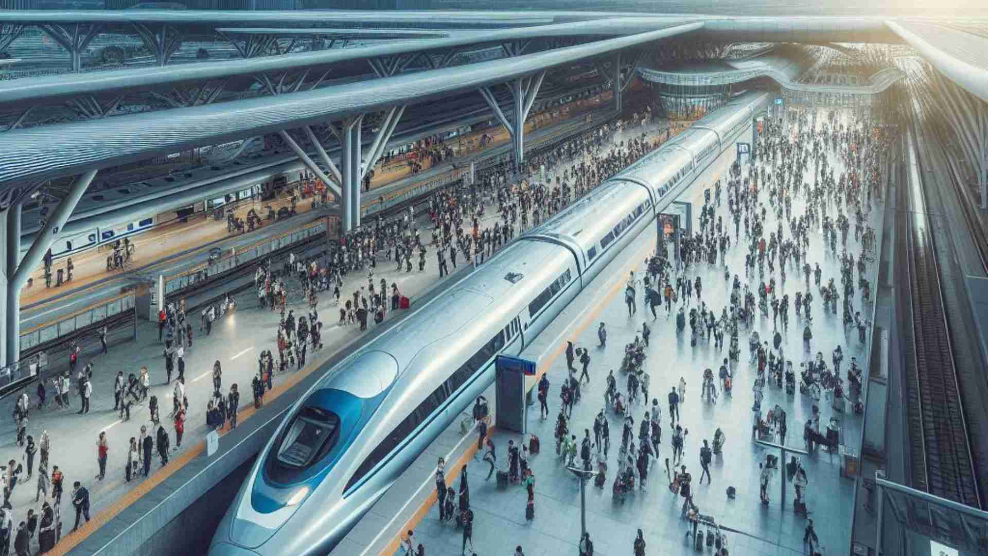 High-speed railway project. Photo drawn by AI. By: Ngoc Diep