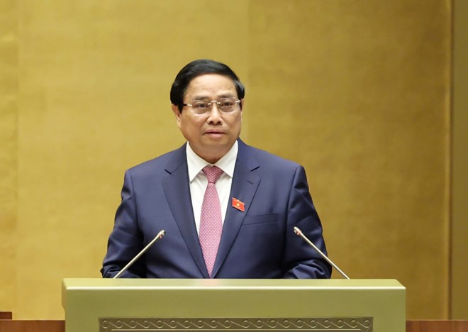 Prime Minister Pham Minh Chinh severely criticized six provincial and municipal chairmen and requested a review and clarification of responsibilities for the delay in issuing documents guiding the implementation of the Land Law. Photo: Nhat Bac