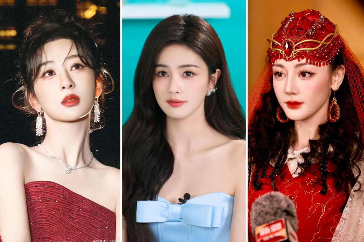 Yang Zi, Bai Lu and Dilraba Dilmurat. Photo: Weibo