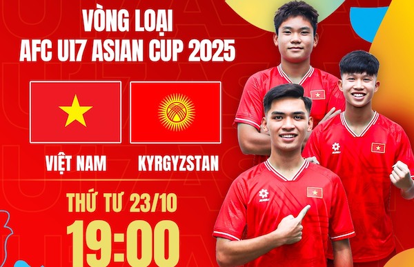 Vietnam U17 meets Kyrgyzstan U17 in the 2025 AFC U17 qualifiers. Photo: FPT Play