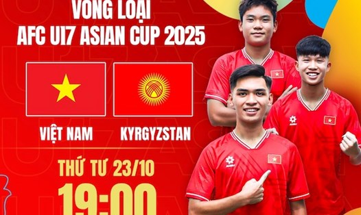U17 Việt Nam gặp U17 Kyrgyzstan tại vòng loại U17 châu Á 2025. Ảnh: FPT Play