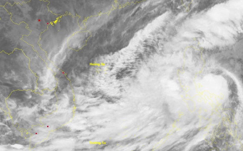 Satellite image of storm Tra Mi at 11am on October 23. Photo: Centre of National Hydrometeorological Network