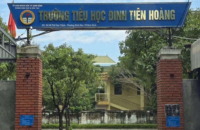 The Board of Directors of Dinh Tien Hoang Primary School has decided to remove Ms. N.T.V from teaching because she used inappropriate language towards students. Photo: Nguyen Truong