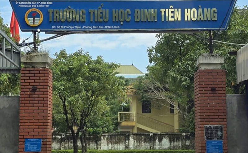 The Board of Directors of Dinh Tien Hoang Primary School has decided to remove Ms. N.T.V from teaching because she used inappropriate language towards students. Photo: Nguyen Truong