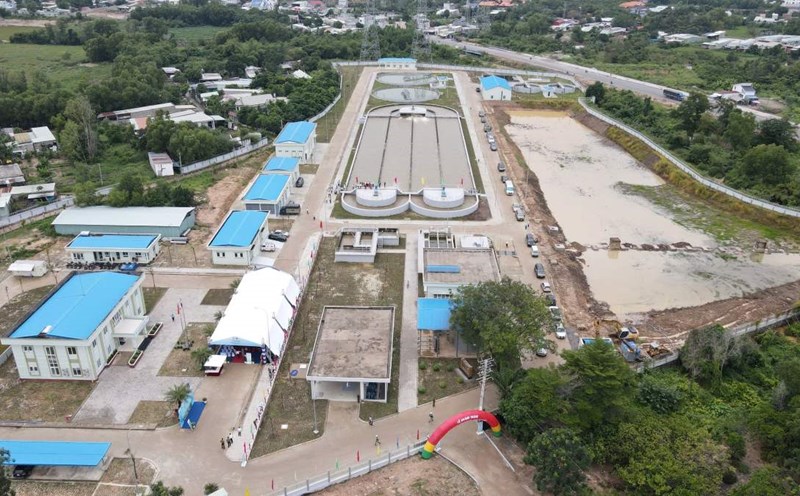 My Xuan wastewater treatment plant in the urban water collection, treatment and drainage project in Phu My town. Photo: Khanh Lam.