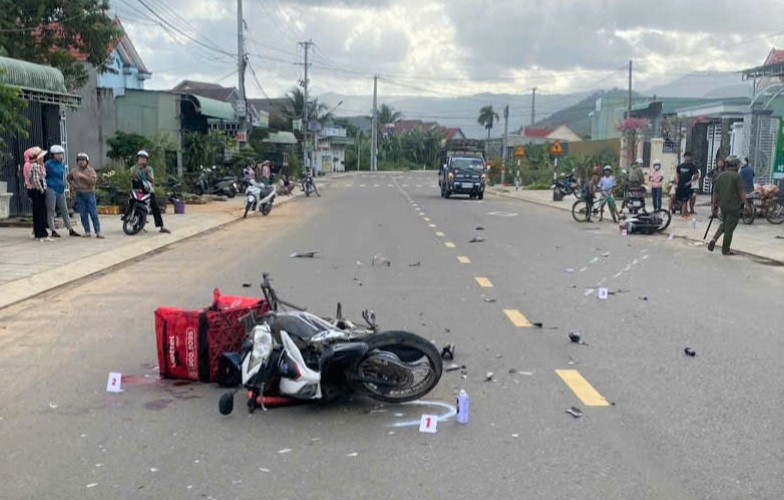 Scene of the traffic accident that killed two people. Photo: Provided by the police