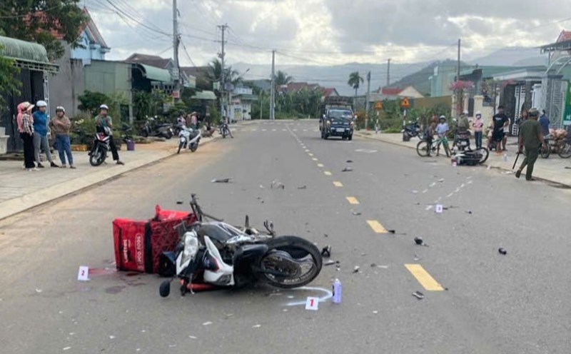 Scene of the traffic accident that killed two people. Photo: Provided by the police
