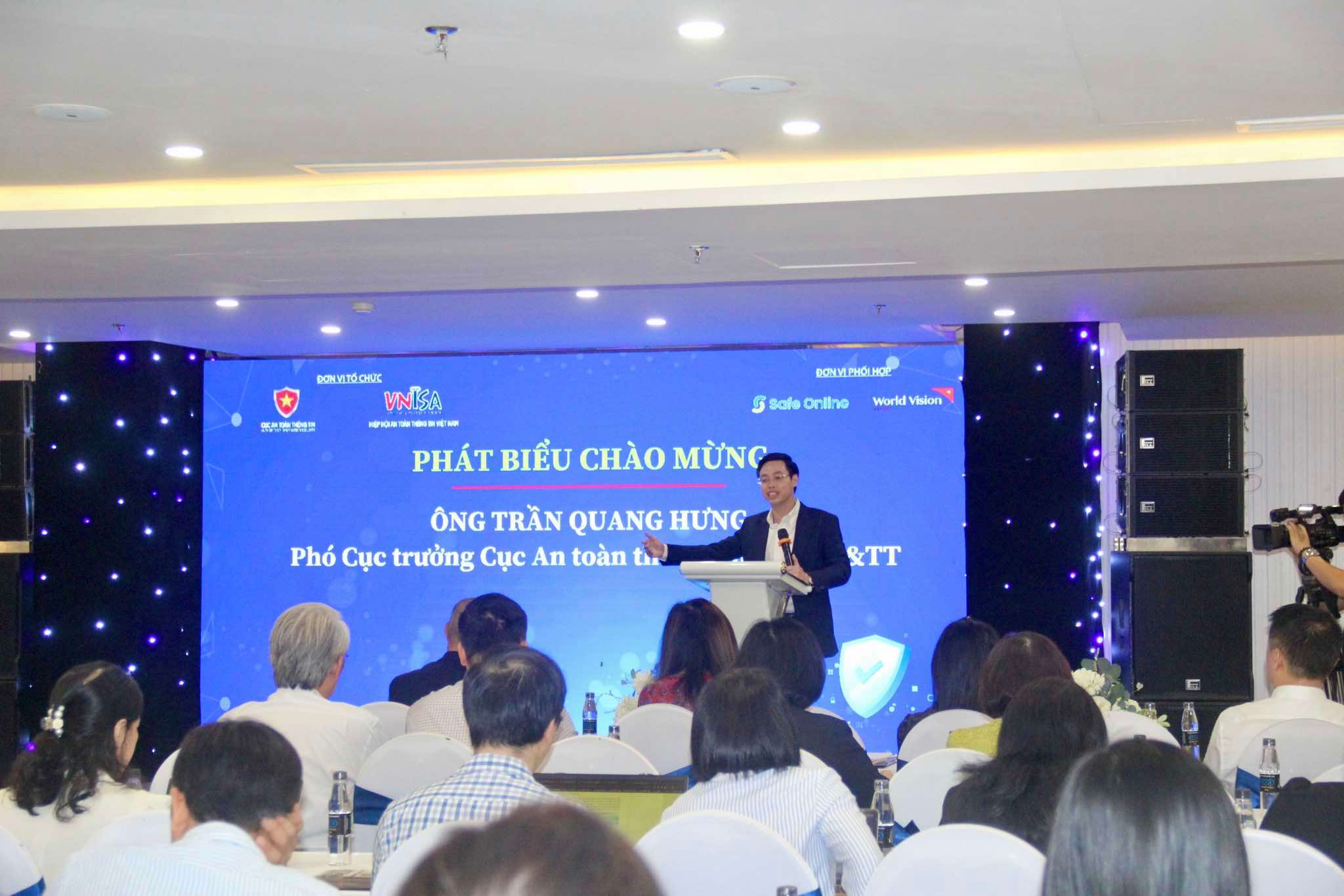 Ông Trần Quang Hưng - Phó Cục trưởng Cục An toàn thông tin nhấn mạnh cần tăng cường bảo đảm an toàn thông tin cho hệ thống thông tin của cơ quan báo chí trước các cuộc tấn công mạng. Ảnh: Khánh An