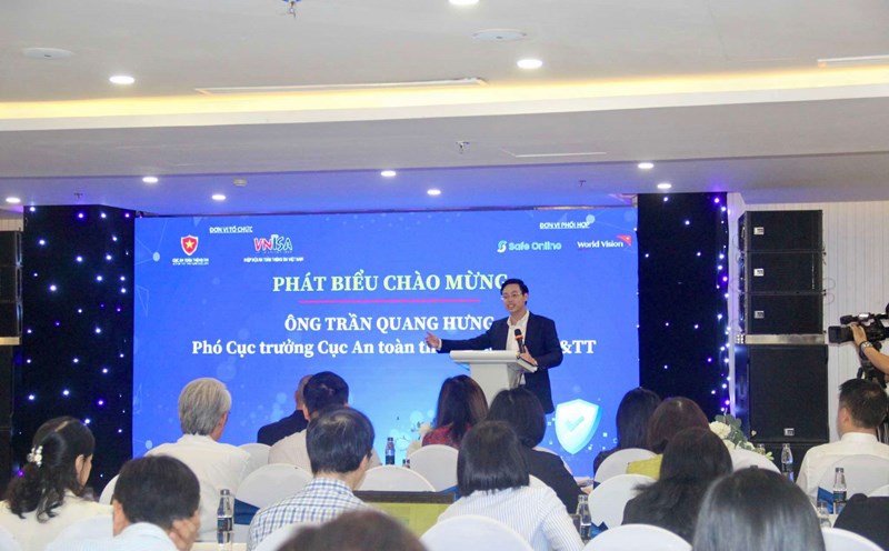 Ông Trần Quang Hưng - Phó Cục trưởng Cục An toàn thông tin nhấn mạnh cần tăng cường bảo đảm an toàn thông tin cho hệ thống thông tin của cơ quan báo chí trước các cuộc tấn công mạng. Ảnh: Khánh An