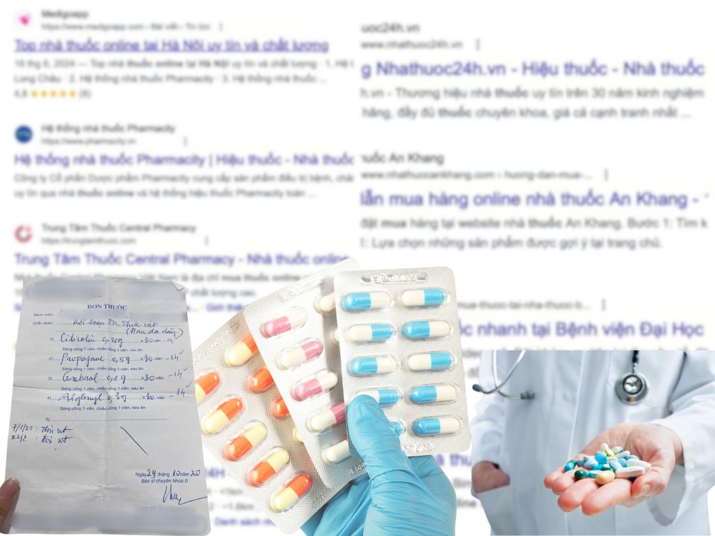 Pharmacies have many disguised ways of selling drugs online to circumvent the law and erase traces. Graphic photo: Huong Giang