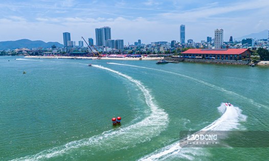 Giải đua thuyền máy nhà nghề quốc tế Grand Prix of Binh Dinh 2024 diễn ra vào cuối tháng 3.2024 tại đầm Thị Nại (Bình Định). Ảnh: Dũng Nhân