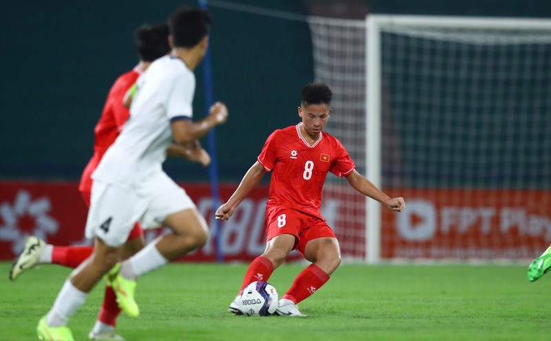 Vietnam U17 drew 0-0 with Kyrgyzstan U17 in the 2025 AFC U17 qualifiers. Photo: Minh Dan