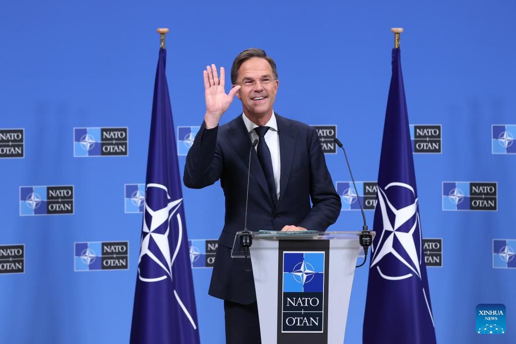 Tong thu ky NATO Mark Rutte. Anh: Xinhua