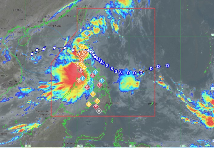 Bao so 6 Tra Mi se tiep vao Bien Dong chieu nay. Anh: PAGASA