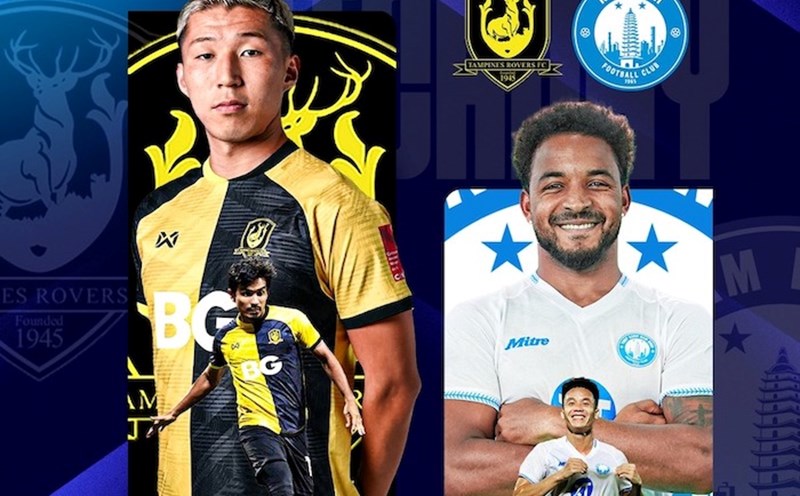 Tampines Rovers meets Nam Dinh in the 2024-2025 AFC Cup. Photo: FPT Play