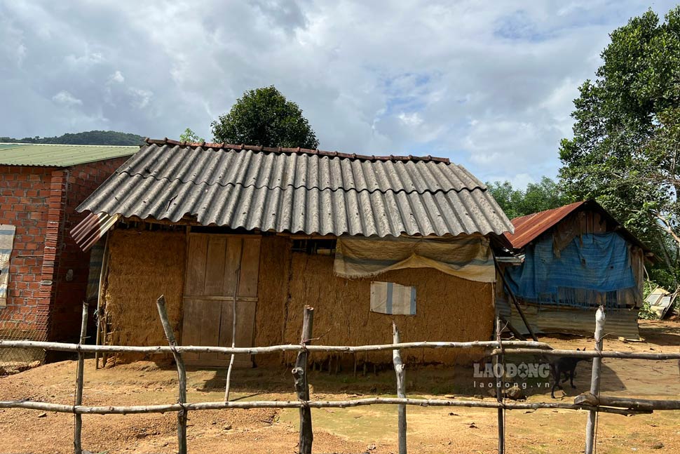 Temporary house made of earth of a household in Hoai An district (Binh Dinh). Photo: Hoai Luan