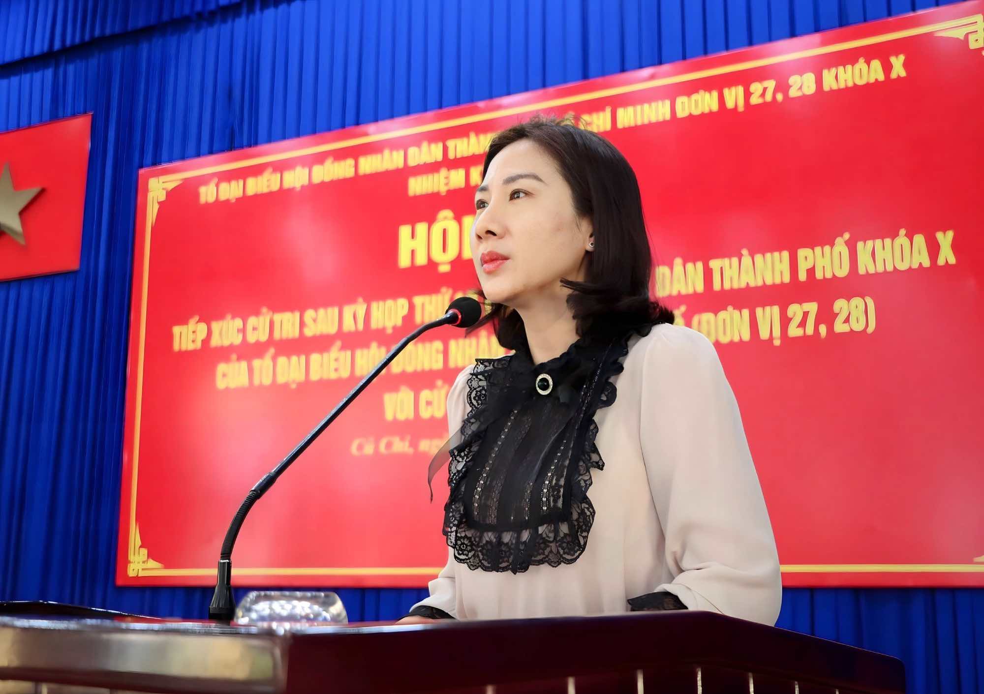 Ms. Pham Thi Thanh Hien, Chairwoman of the People's Committee of Cu Chi District, Ho Chi Minh City, was proposed to be awarded the title of National Emulation Fighter. Photo: People's Committee of Cu Chi District
