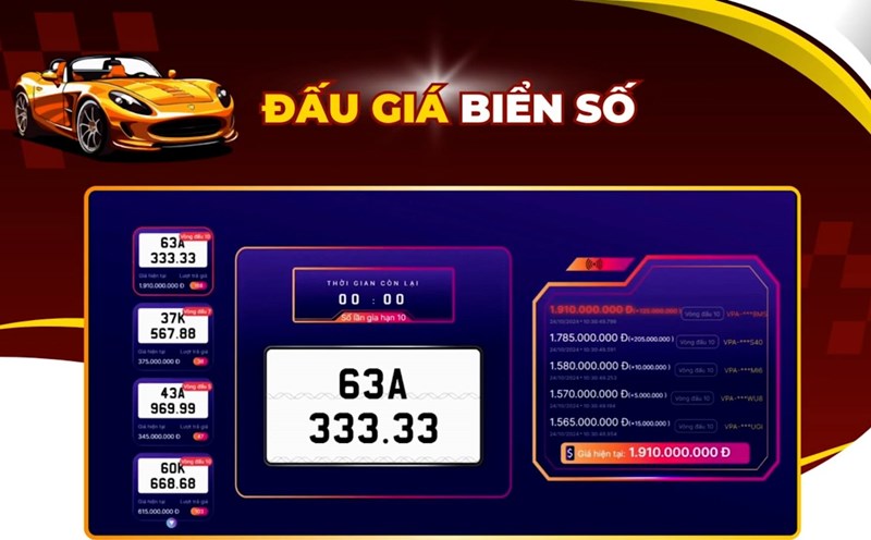 The official price of the most beautiful license plate on October 24th is available